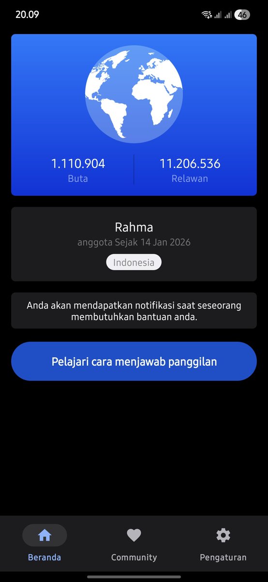 maaamaaa1410's tweet photo. kali ke 2 jadi relawan orang tuna netra dari aplikasi be my eyes , ga bisa di ss tapi senang dan sedih bisa bantu adeknya, adeknya sehat² ya 🥺💝🥰 https://t.co/mqidMOxwaR