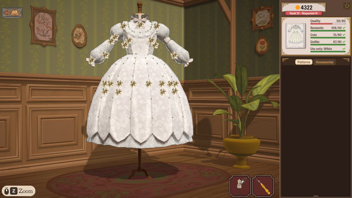 magicalgvrl's tweet photo. A bit annoyed with the fack that in the notebook the Crhysantemun skirt looks almost A-line, but in the mannequin it looks way fuller. Even the underskirt looks streched and stiff https://t.co/LMOwUsjEi8