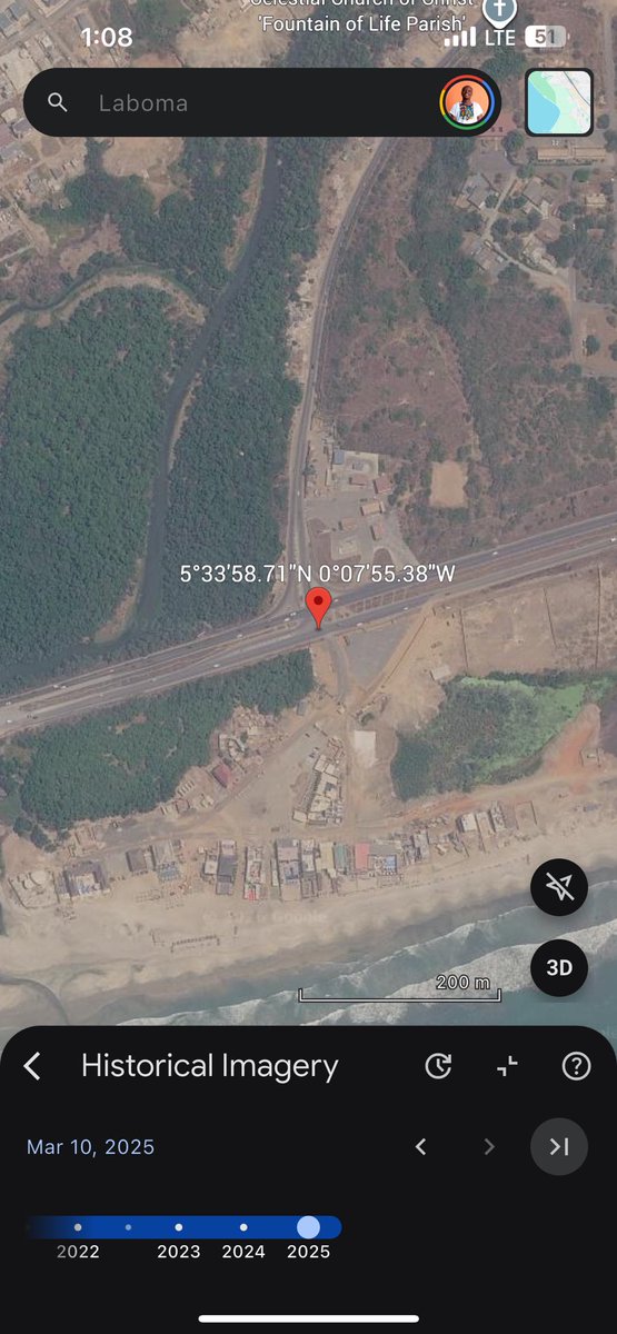JayCWall's tweet photo. Bro I just did a Google Earth history view of Laboma (2013 and 2026)…. Naaa we’re allergic to greenery in Accra. It’s crazy. See the encroachment. 

2013                                  2025 https://t.co/3rjZ9rsmaw