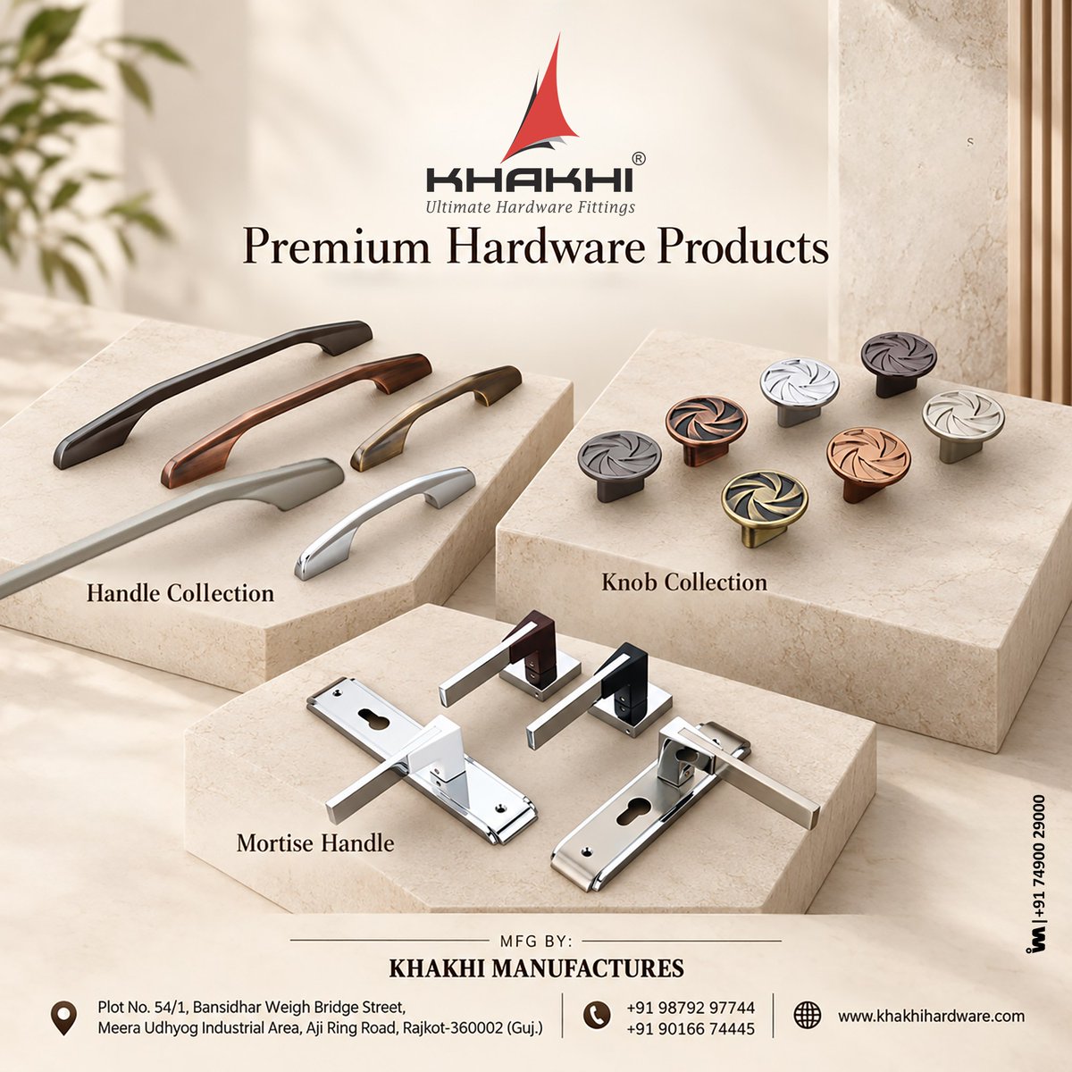 ibais_hardware's tweet photo. KHAKHI MANUFACTURES | Rajkot π’
HANDLE / KNOB / MORTISE HANDLE
Mr. Atul Vachhani - +91 90166 74445
WhatsApp: https://t.co/pB3peybOq7
.
#HandleCollection #KnobCollection #MortiseHandle #HardwareFittings #ArchitecturalHardware #RajkotHardware #HardwareDesign #FurnitureFittings https://t.co/cB8NPiIlGZ