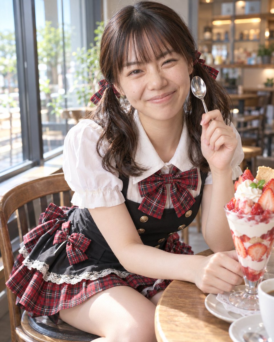 kuronekkj's tweet photo. アリスさんの衣装プロンプト使わせてもらいました✨
パフェに合ってていい感じです💕💕💕

model : Kurone https://t.co/KpYDGW8bVD