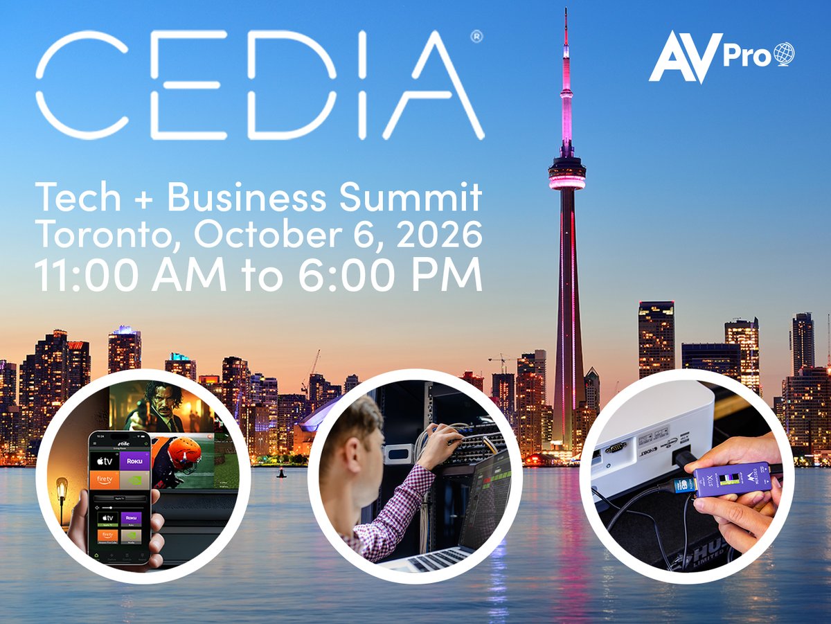 AVProEdge's tweet photo. We had a blast at the @CEDIA Tech Summit in Vancouver! 

Next up is the Summit in Toronto on October 6th. Stop by AVPro to see practical solutions you can apply to upcoming projects and talk through applications with the team

Register here: https://t.co/bFR5cHzAlY

#CEDIA #AVPro https://t.co/SEOrXR5Z61
