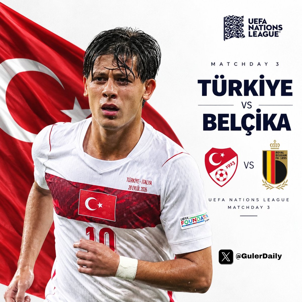 GulerDaily's tweet photo. Arda Güler, the best player in the history of the Turkish national team, is playing today 🐐♥ https://t.co/AcEUinwKtG