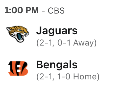 kyle_borg's tweet photo. Unnecessary Stat: 

This is the 1st week in NFL History we've had all 4 feline football teams face each other. https://t.co/uh3M1E50cU