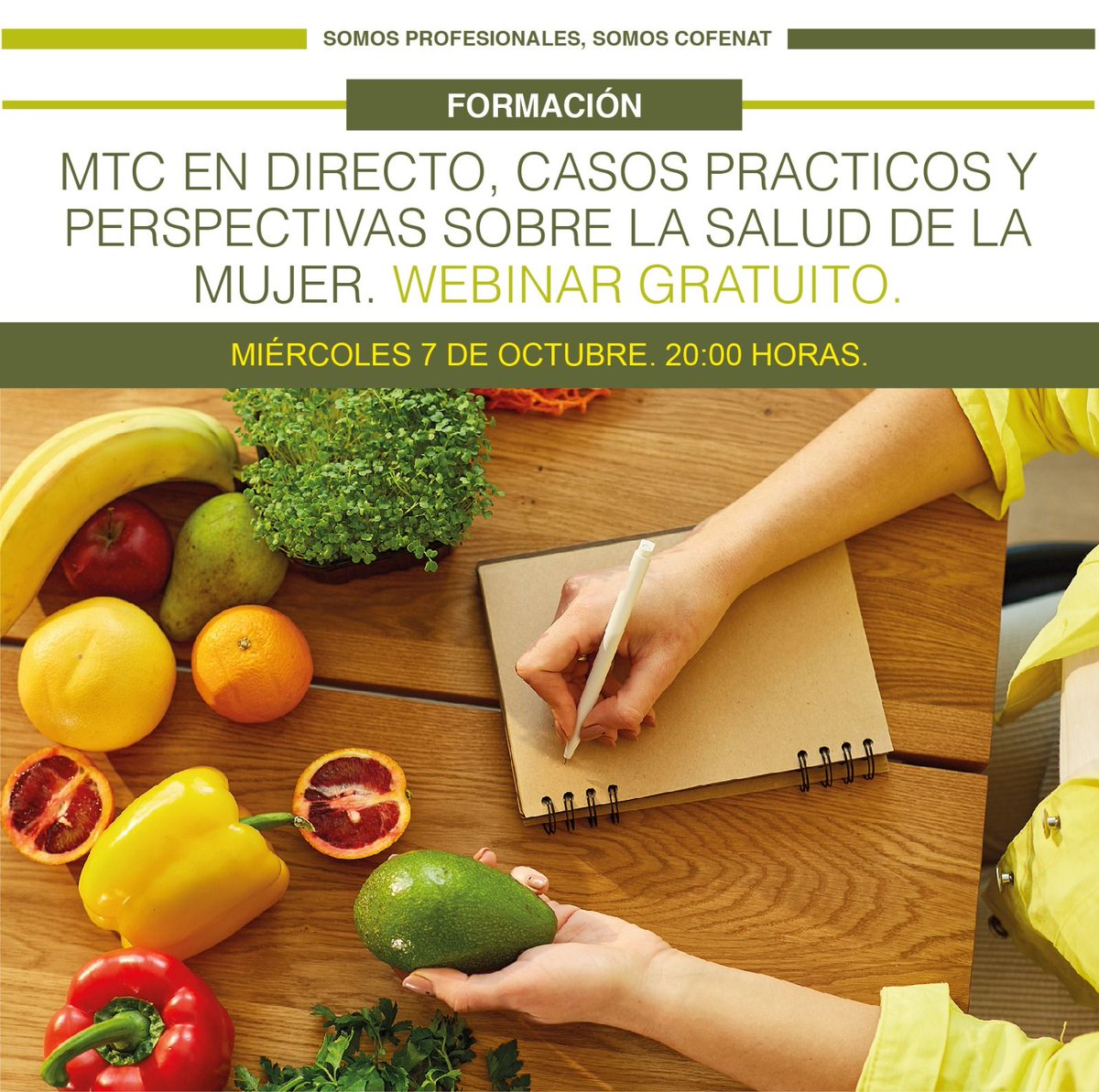 aptncofenat's tweet photo. ESTRATEGIAS NUTRICIONALES PARA DORMIR MEJOR Y REDUCIR EL ESTRÉS.💤
#webinar
Para inscribirte, mándanos un correo electrónico a dpto.comunicacion@cofenat.es con tu nombre completo o nº de soci@, o indícanos si eres Alumno de una Escuela del Gremio de
#Cofenat. https://t.co/TrpgF4ani0