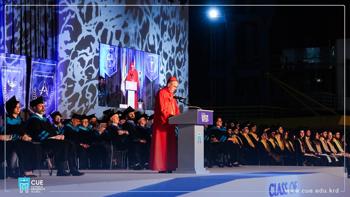 CatholicUniErbi's tweet photo. Graduation Ceremony of the sixth Cohort of Students at the Catholic University in Erbil, Class of 2026.
#CUE_Graduation
#CUE https://t.co/RNuYAkT5KB