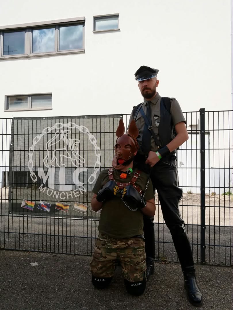 Lthrgear's tweet photo. A leatherman and his dog https://t.co/bFQLTD92k6
