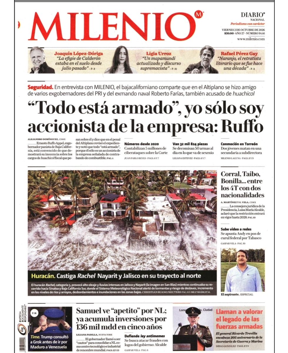 JorgeArmandoR_'s tweet photo. "Yo solo soy accionista de la empresa": Ernesto Ruffo... no pues nada más. https://t.co/NDfzS0ZxAW