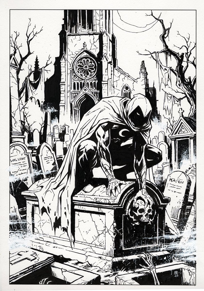 illustration762's tweet photo. For sale on raremarq https://t.co/KcGteqcbcY #moonkinght #originalart #comicart https://t.co/Hgf7fgxFK9