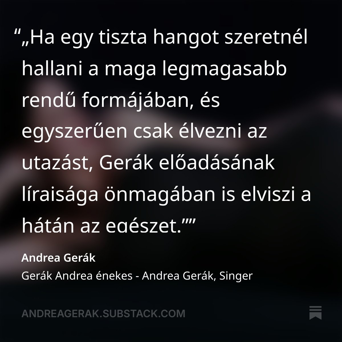 AndreaGerak's tweet photo. Szégyentelen önreklám, Shameless self-promotion ☺️ 

👉 https://t.co/sw8KX1SX2D 
Gerák Andrea énekes - Andrea Gerák, Singer 

#GerákAndrea #AndreaGerak #zene #music #énekes #singer https://t.co/d9F8CmPqj4