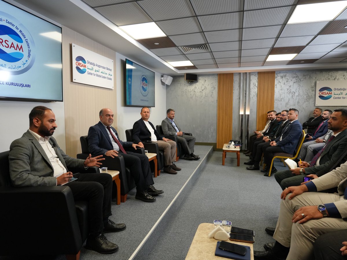 orsamorgtr's tweet photo. Yurtdışı Türkler ve Akraba Topluluklar Başkanlığı (YTB) tarafından düzenlenen Iraklı Genç Liderler Programı kapsamında Ankara’da bulunan Iraklı misafirlerimizi ORSAM’da ağırladık.

Programın organizasyonu için @yurtdisiturkler’e, ziyaretleri için değerli misafirlerimize teşekkür ederiz.