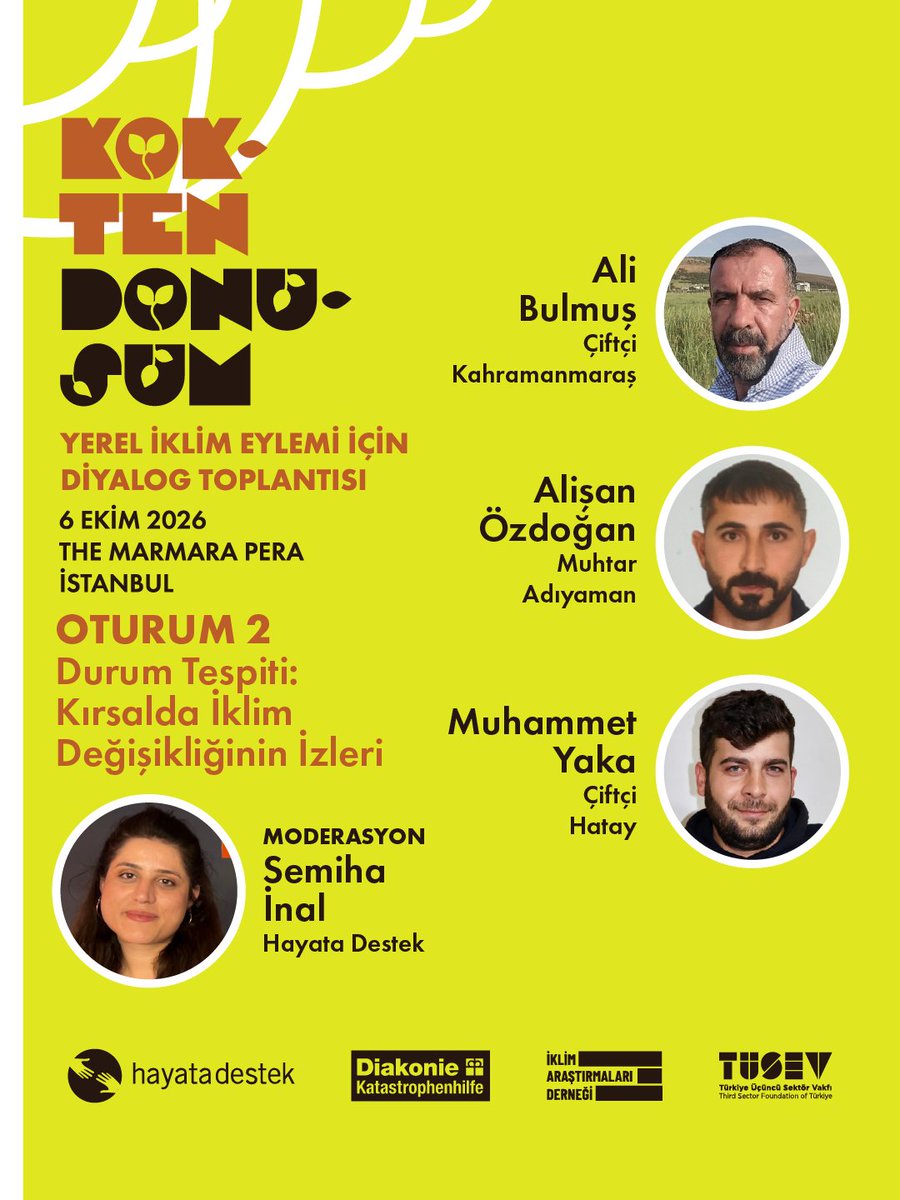 Support2Life's tweet photo. Riski yaşayan, çözümü de bilir. 🌱 

COP31 öncesinde 6 Ekim'de The Marmara Pera'da belediyeler, topluluk üyeleri, sivil toplum ve akademisyenlerle yerel iklim eylemini konuşuyoruz. Program 👉 https://t.co/jVI5R5x9NY https://t.co/VTMuyqyqQI