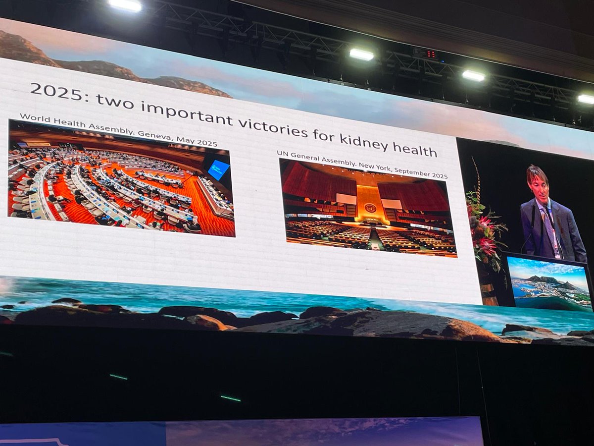 ISNkidneycare's tweet photo. 🌍 ISN is delighted to be attending the ISPD Congress in Cape Town, South Africa!

Currently underway: the ISN session featuring ISN President Prof. Marcello Tonelli, bringing the global kidney community together to exchange knowledge and advance kidney care.

We’re looking forward to more discussions, connections, and collaboration throughout #ISPD26.

📍 Attending the congress? Stop by the ISN booth tomorrow to meet the team and learn more about ISN activities and opportunities.