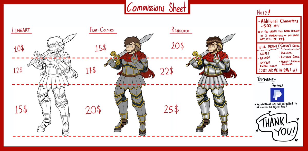 Toti_0714_'s tweet photo. ‼️UPDATED COMMS SHEET‼️

Comms are open, more examples in the replies! https://t.co/AdGpJ37q1W