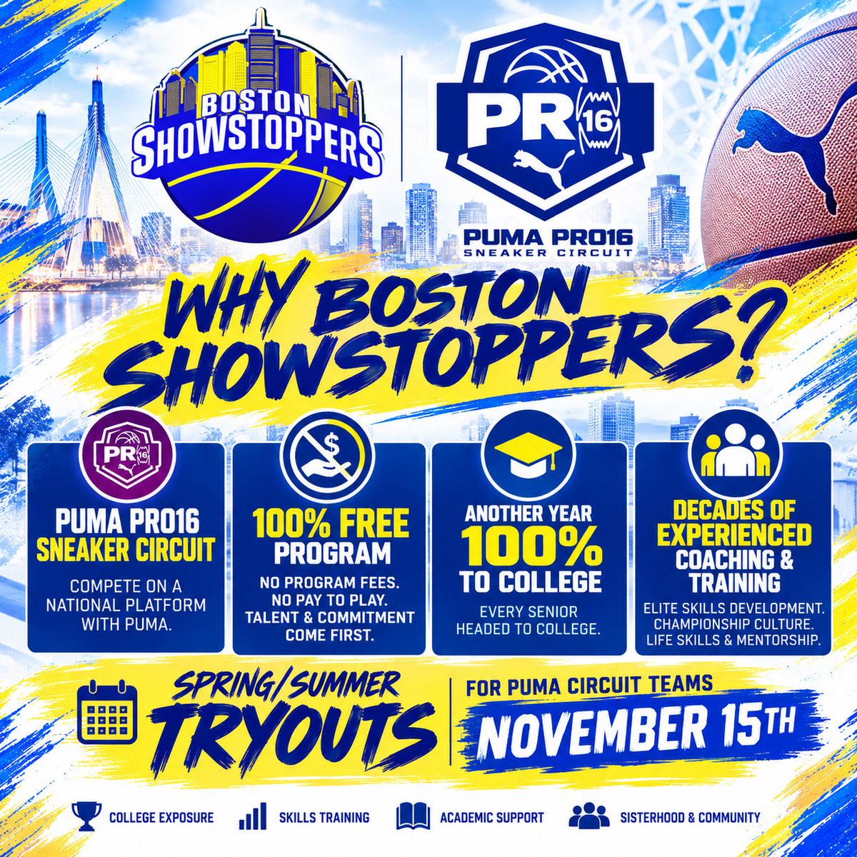 B_Showstoppers's tweet photo. We can give you 100% reasons to embrace the WHY!! #Puma #100% #TryoutsNov15th #Showtime https://t.co/GYmgUbUf3g