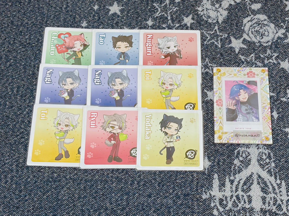 kusaman10's tweet photo. 【交換譲渡】18TRIP エイトリ まねきねこ 特典 コースター

譲)千弥 太緒 ☆潜 ☆凪 糖衣 琉衣 *夜鷹

求)250円/枚 > 同種子タろ

郵送にて
☆は*>無印同数含めてのみ
迷子を無くしたいため返信にお時間いただく場合があります

検索からもお気軽にお声掛けください https://t.co/EtnqXEswqO