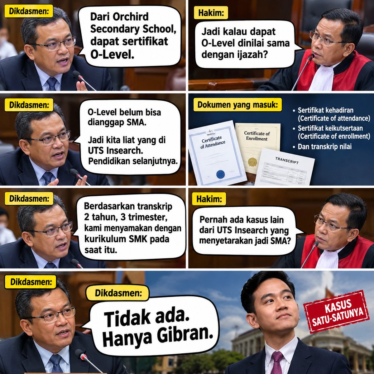NenkMonica's tweet photo. KALAU SERTIFIKAT KEHADIRAN, KEIKUTSERTAAN DAN TRANSKRIP ITU BUKAN IJAZAH.
JADI TANDA DIA LULUS SMA APA??? https://t.co/DyTsVMlpL6