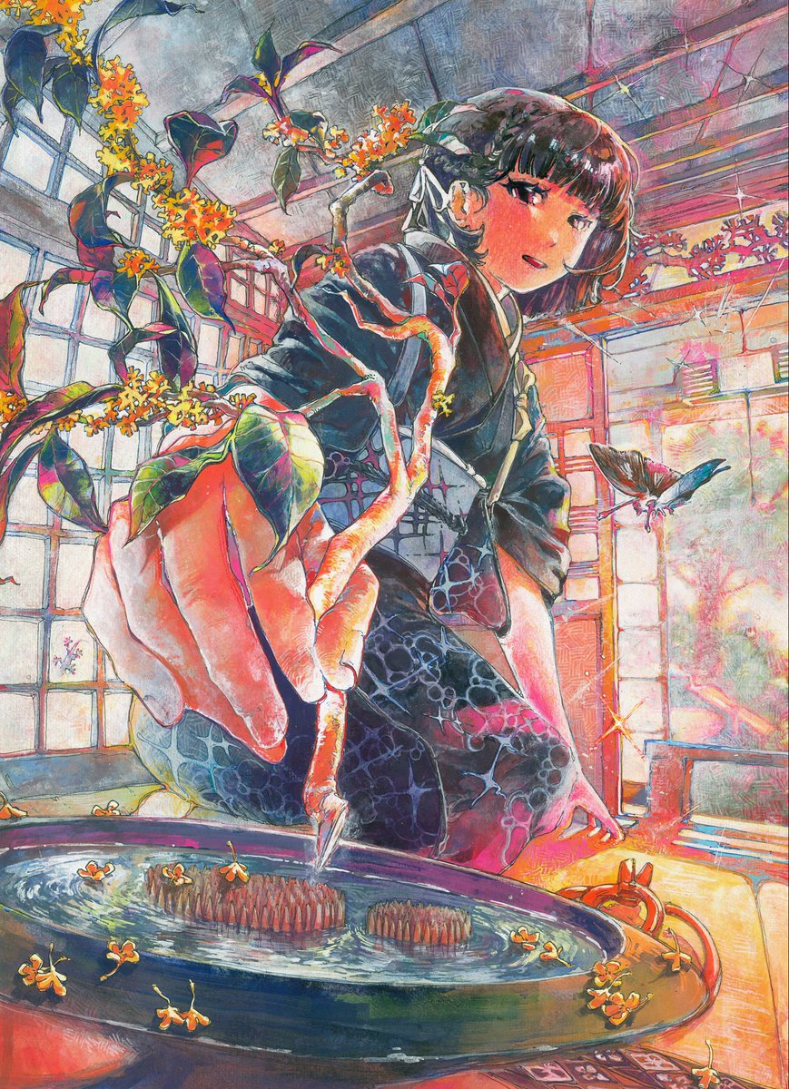 keivi_jp's tweet photo. 朱野朱音さんの作品のなかに潤いに満ちた物語が拡がる。水墨画を思わせるモノクロームの濃淡と、情景を照らす彩り。ふたつの情緒の対比と調和が心を揺さぶる。現役高校生絵師としての現在地と、その先に続く展開からも目が離せない。
https://t.co/cGED1DfPbI https://t.co/igKQbYVNaF