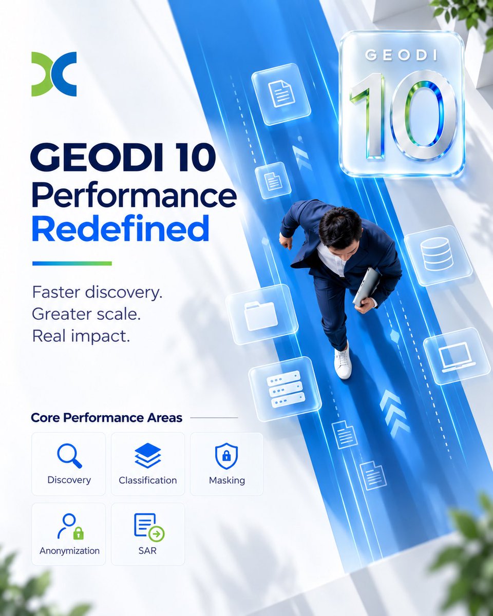 SoftwareDECE's tweet photo. GEODI 10- Performance Redefined

Modern organizations don't manage thousands of files anymore.

Read more:https://t.co/hk3RGKjplM

#GEODI #GEODI10 #DSPM #Performance #DataDiscovery #DataClassification https://t.co/V2erKZ9MHb