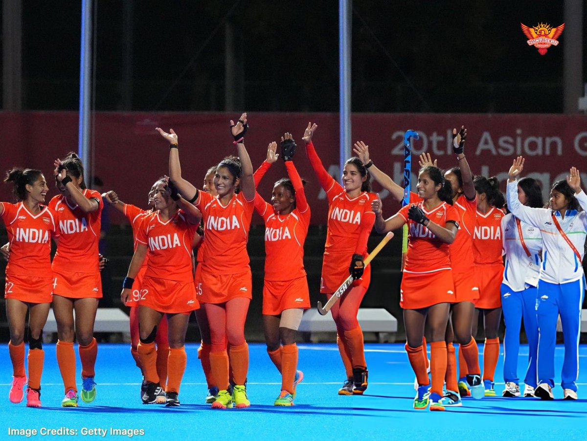 SunRisers's tweet photo. 44 years of waiting, one glorious golden moment! 🥇

Congratulations to our Asian Games champions! 🇮🇳🙌 https://t.co/RbUqohD5Cy