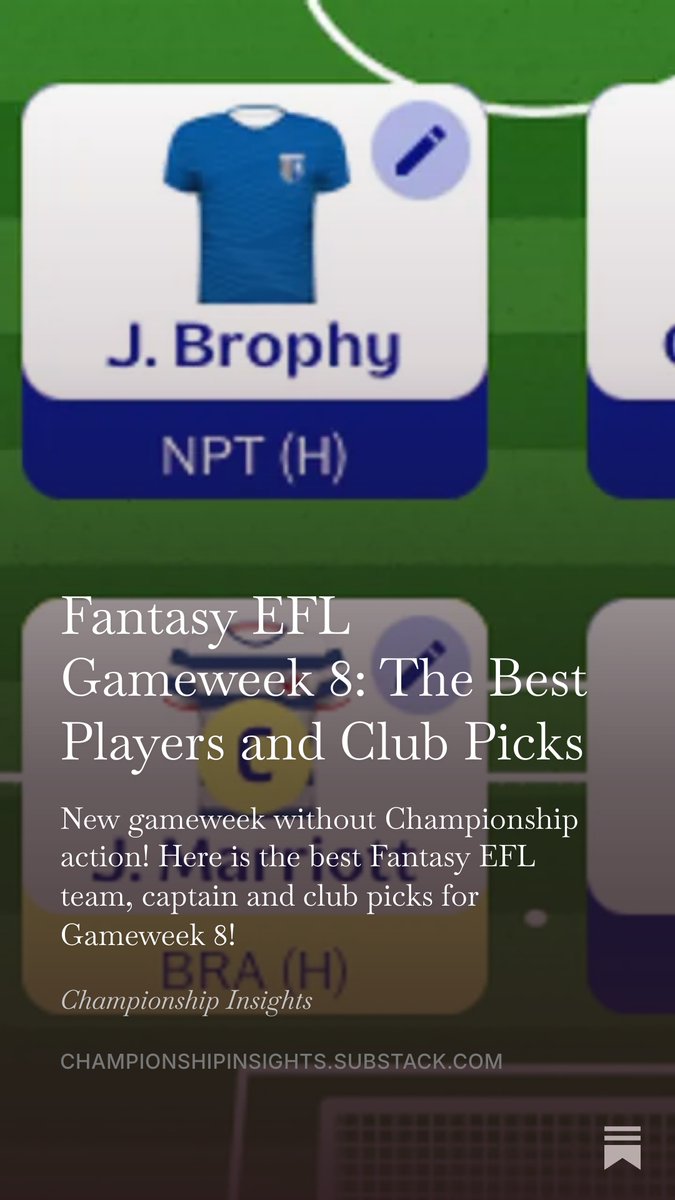 InsightsChamp's tweet photo. Fantasy EFL Gameweek 8 is here! ⚽️

Only 11 fixtures and no Championship matches—so every selection matters.

My full team, captaincy choice, two club picks and the best alternatives are all covered below 👇

🔗 https://t.co/Zrtfvd9E8i

#FantasyEFL #EFL https://t.co/gRZWXeQz8l