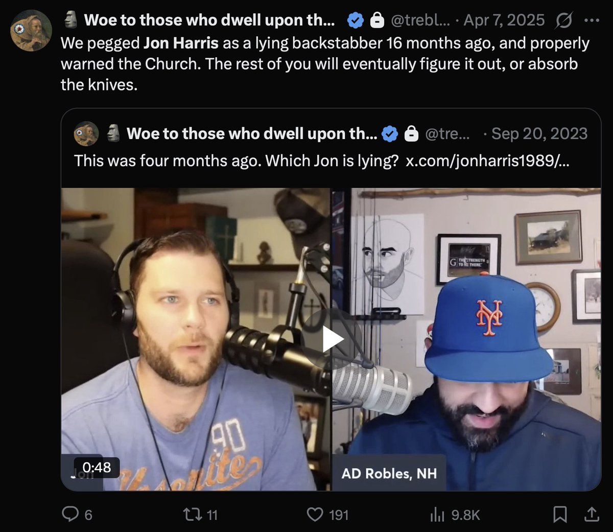 woeactual's tweet photo. @TheJollyBrawler @DefiantBaptist there are a shitload of guys who still haven't apologized for attacking me for being right about that viper. jon harris worships jews because he married one. https://t.co/S9LDY5J2LX