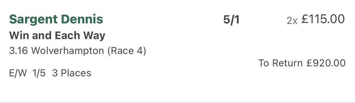 VegasLeeLP's tweet photo. Sargent Dennis just got off the phone with me, the horse said he loves it round here and wants to win. https://t.co/6ux4euGl6O