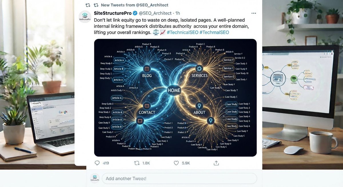 azman68053's tweet photo. Don't let link equity go to waste on deep, isolated pages. A well-planned internal linking framework distributes authority across your entire domain, lifting your overall rankings. #Interlink #ITLG #ITL https://t.co/3Q6zRVFzOQ