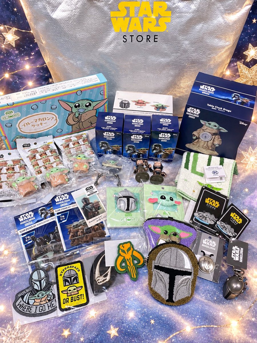 phe2_x's tweet photo. スターウォーズストア戦績！
地方住みのため初めて生で見る商品ばかりで楽しくポンポン買ってしまった
ヒロアカ展以来の爆買い楽しかったー😂
でも100円5回分は準備してから、初日13時の回でガチャ回せんかったのは悲しかった
あと実写の親子グッズこれからたくさん出ると嬉しいです
#STARWARSSTORE https://t.co/gWTFfk5gU8