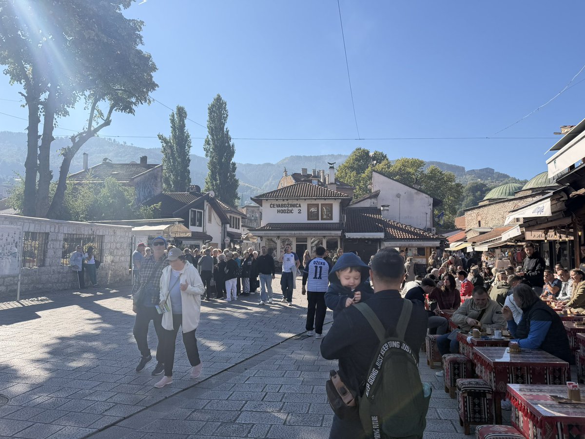 Seanovmo's tweet photo. The pigeons in the old city to the huge jerseys on the street. The autumn in Sarajevo is the smell of sunshine and fireworks ❤️ https://t.co/L4TYqzURzh