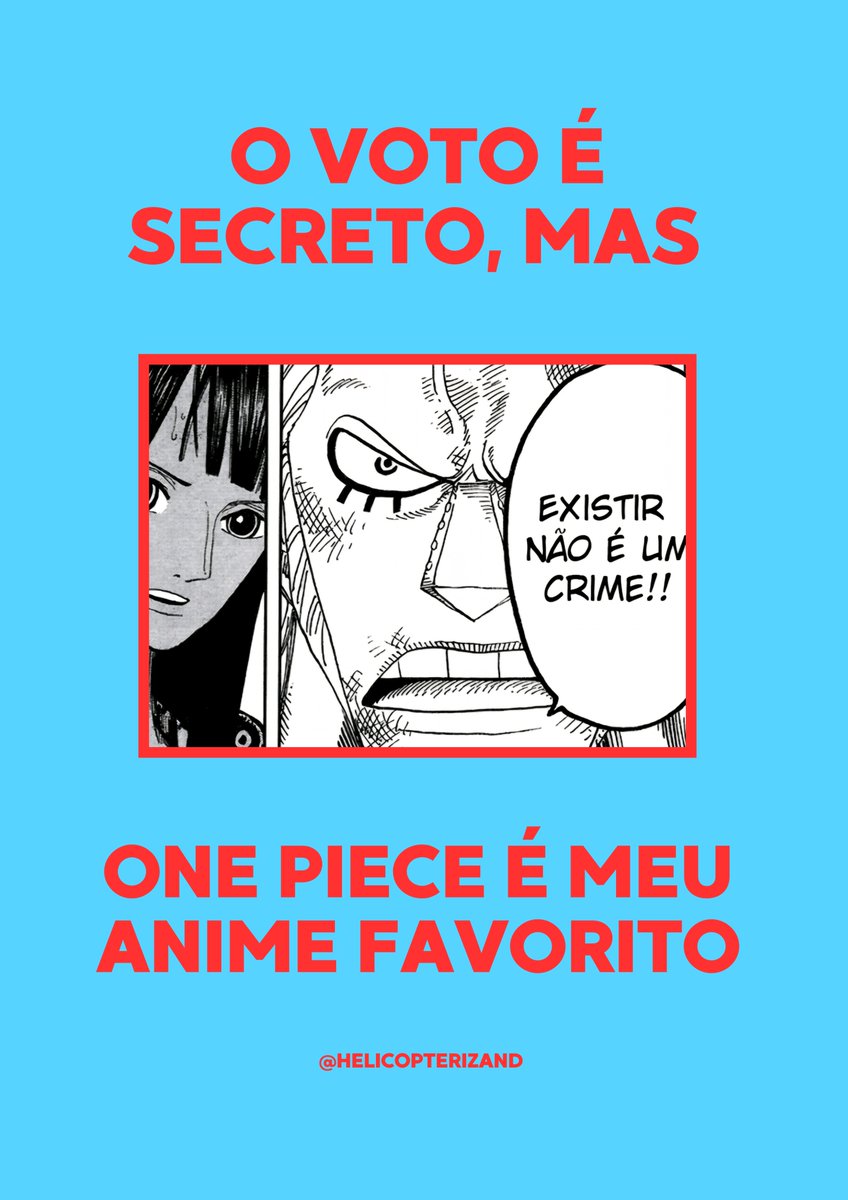 helicopterizand's tweet photo. O voto é secreto, mas one piece é meu anime favorito (PARTE 3) https://t.co/RBBA7BCmo4