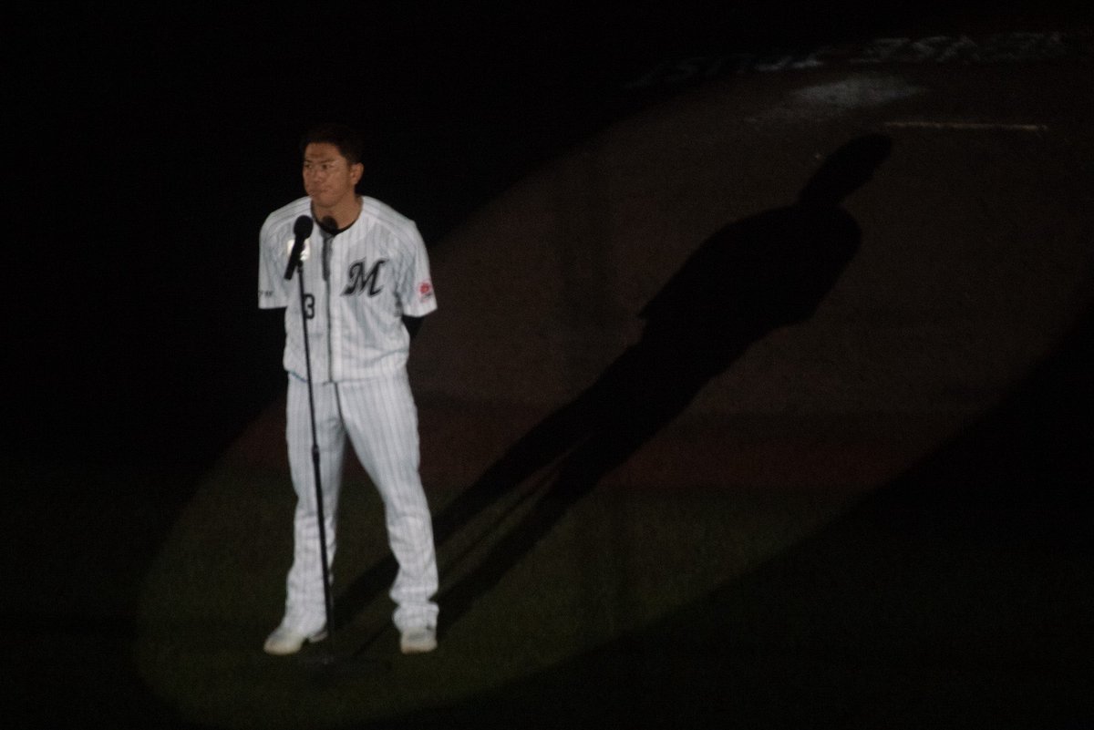mimimintz's tweet photo. 今日はZOZOマリンスタジアムで角中選手の引退試合を見に行きました
#chibalotte https://t.co/ZTW8FXc18l