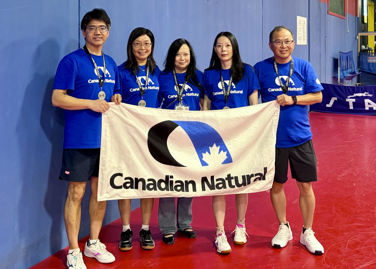 CanadianNatural's tweet photo. We recently wrapped up the 2026 Calgary Corporate Challenge. Our Calgary employees gave it their all, winning 5 medals, as well as having a perfect score for the charity and CEO challenges. Thank you to everyone who made the 2026 games such a success! @Corp_Challenge https://t.co/aDsqBAyQi4