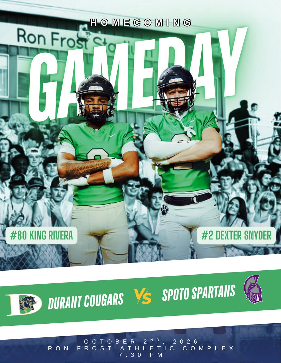 ClayboCoach's tweet photo. Be loud, be proud. It's Homecoming Cougar Nation! @DOORANTFOOTBALL #CougarsForever https://t.co/sioOycLXtc