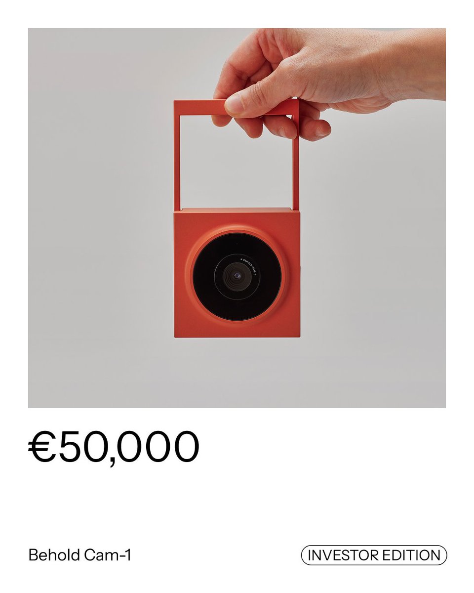 beholdHQ's tweet photo. Introducing Behold Cam-1 — Investor Edition.

€50,000.

Exactly the same wildlife camera. Delivered at exactly the same time. Equity optional.

https://t.co/V65HN0DQ2v https://t.co/9doaFi8Qb5