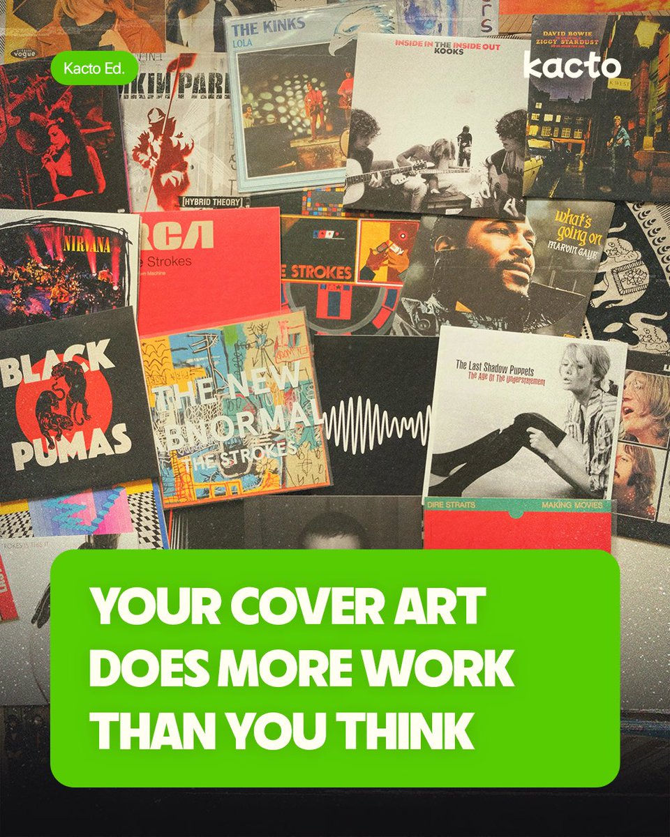 KactoApp's tweet photo. Your cover art is doing more work than you think.

It’s the first thing people see before they hear a single second of your song. 👀

Here’s why your cover art matters
A thread 🧵👇 https://t.co/pfQwJcDlrT