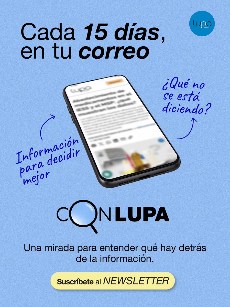 LupaMediaEC's tweet photo. 🔍 #ConLupa | Mirar más allá de lo evidente también es una forma de entender mejor.

Muy pronto llega una carta quincenal escrita por nuestra directora, Carolina Bazante (@CaritoBazante), con historias, contexto, señales, preguntas y herramientas para entender qué hay detrás de la información.

Suscríbete y recibe la primera edición en tu correo:
https://t.co/D0NppuGA2m

#LupaMedia #Newsletter