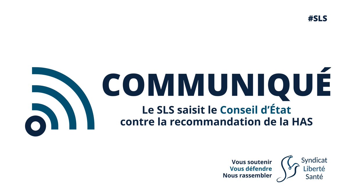 SyndicatSLS's tweet photo. Vaccination Grippe Obligatoire : le SLS saisit le Conseil d’État contre la recommandation de la HAS
📄👉 https://t.co/i9DV3mFICx

Le Syndicat Liberté Santé a déposé un recours pour excès de pouvoir et un référé-suspension contre la recommandation de la HAS du 9 juillet 2026, qui préconise une obligation vaccinale annuelle contre la grippe pour les professionnels de santé et du médico-social.

#ObligationVaccinale
#ÉthiqueDuSoin 🕊