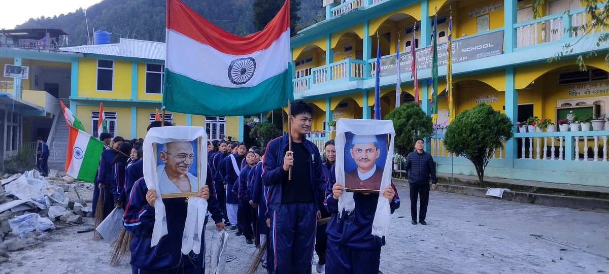 ncc_gp's tweet photo. Swachhata Bharat Diwas 2026
A total of about 900 NCC cadets from various institutions under 2 AP Bn NCC, Tawang, Tezpur Gp participated in Swachhata Bharat Diwas activities with enthusiasm and commitment.
The cadets undertook following activities
🧹 Cleanliness Drives
📢 Awareness Rallies
🎨 Poster Making Competitions
🌱 Tree Plantation & Swachhata Pledge
@nccner @HQ_DG_NCC