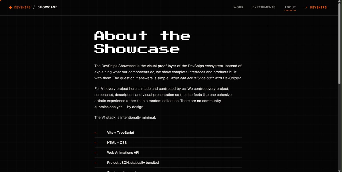 _sarthak_buddy's tweet photo. Today was day 57 of building devsnips
> Added the robots.txt
>llm.txt and full-llm.txt done
> started building the showcase site for devsnips launch
56 days in. Still building.
Your one follow mean so much to me !π«‘
#day36 #buildinpublic #DevSnips https://t.co/XilKujnVHU