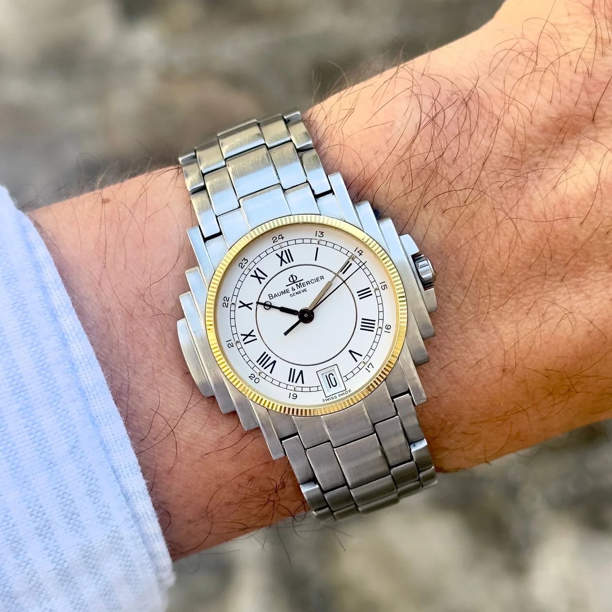 herhafta1saat's tweet photo. Gerek yoktu Belhanda: Baume &amp; Mercier Shogun ⚔️🎎🎌

34 mm kasa, 18 ayar altın bezel, sıradışı tasarım. https://t.co/hYMBT5xc0B