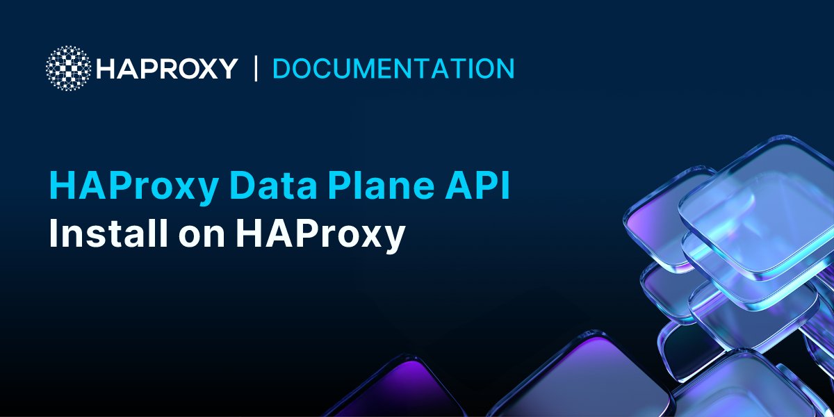 HAProxy's tweet photo. There's more than one way to install HAProxy Data Plane API on HAProxy, and the choice usually comes down to how you already run the load balancer.

Whether you host it as a service or run it in a container, both paths are on the page, along with the access control options worth knowing first. There's also a neat HAProxy Data Plane API 101 webinar you can watch.

Learn more: https://t.co/CFHoq0qqzD