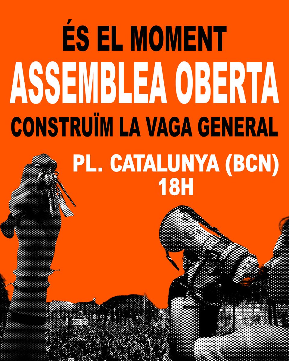 SindicatLloguer's tweet photo. 🔴ÚLTIMA HORA: EL CONGRÉS HA TOMBAT EL DECRET.

A LES 18H, TOTHOM A PL. CATALUNYA (BCN).

ARA ÉS EL MOMENT. ORGANITZEM LA VAGA GENERAL. https://t.co/noKANJYfqO