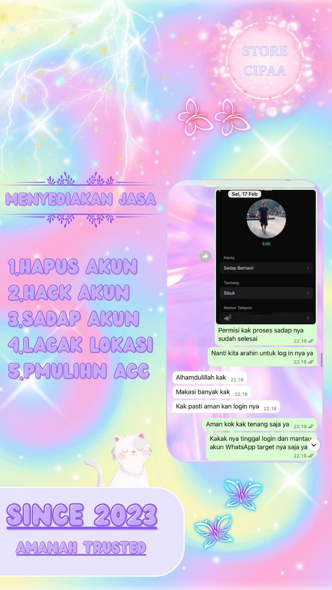 bimraen's tweet photo. READY JASA❕

💭jasa hapus akun
💭jasa pemulihan akun &amp; balikin akun lupa pasword/ke hack
💭jasa lacak lokasi
💭jasa sadap wa
💭jasa lacak hp hilang by no hp/imei/akun
💭jasa hack/pulihkan chat wa
(email,ig,wa,twiter/x, fb,linkkedin,tiktok,dll.)

FAST PROSES &amp; WA DI BIO
#zonauang https://t.co/tO0LVixKvQ
