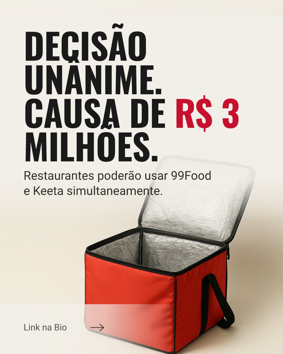 consumerbrasil's tweet photo. Donos de restaurantes: uma decisão unânime mexeu na disputa entre 99Food e Keeta e levou a causa a R$ 3 milhões. O que muda para quem vende por delivery? Você usaria os dois? https://t.co/CcdPWofV6b