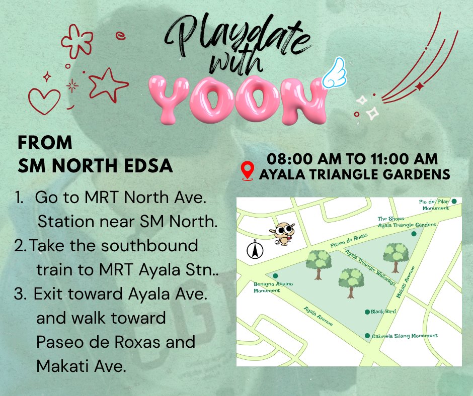 zkdlscoups's tweet photo. Hi carat furrends! 🐾 D-2 until our playdate with the rescues yay 

🐶 #PlayWithYoon : 1004, a private walk with Biyaya Rescues
📅 October 4th, 08:30AM
📍 Ayala Triangle Gardens

Here are the simplest commute options to get you to Ayala Triangle Gardens 🌳
📍 https://t.co/vHfz1y9OPK

You may save this guide for Sunday and plan your trip ahead. The rescues are excited to see you as well! Safe travels everyone.
