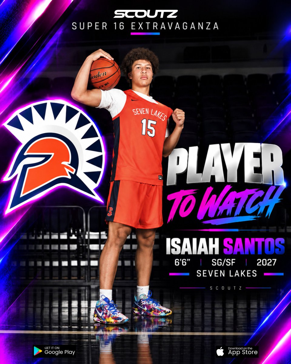 scoutzapp's tweet photo. Isaiah Santos — Seven Lakes
👀 PLAYER TO WATCH: Isaiah Santos

6'6" SG/SF | 2027 | Seven Lakes

One of the names on the Scoutz radar heading into the Super 16 Extravaganza. 🏀🔥
#Scoutz #Super16 #IsaiahSantos https://t.co/d2RGRkuBr2