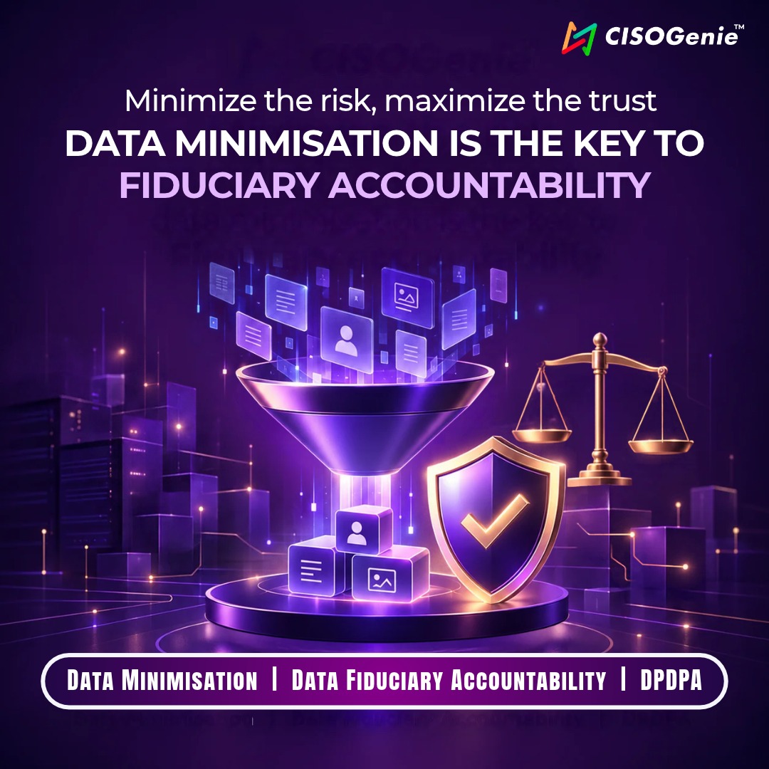 cisogenie_grc's tweet photo. More data means more responsibility. 🔒
See how CISOGenie supports DPDPA compliance�- https://t.co/Vyp6VQCe2K
#DataMinimisation #DPDPA #CISOGenie https://t.co/wQ1QVLPVLi