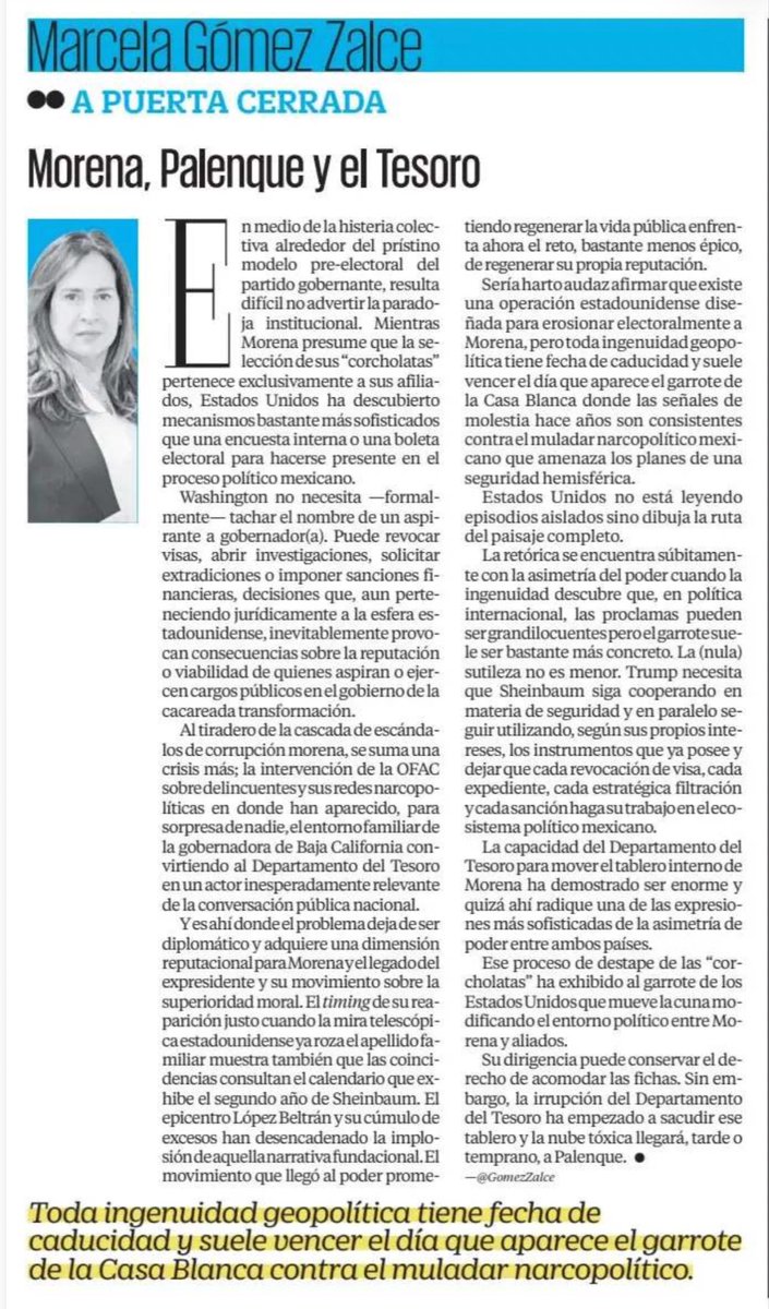 liebano's tweet photo. @GomezZalce en El Universal https://t.co/eUSv3cmdXI