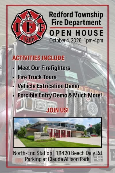 StateRepSteph's tweet photo. Fire Prevention Week is a great opportunity for Redford community members &amp; local leaders to come together, tour the fire facilities &amp; get a firsthand look at the equipment, training &amp; dedication our firefighters rely on to keep Redford Township safe.
Bring the whole family out. https://t.co/mI2mz7TJa6